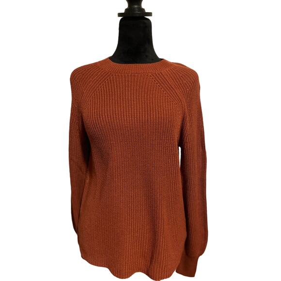 EUC Jessica Simpson Rust Rib Knit Sweater Size Small - Picture 1 of 10